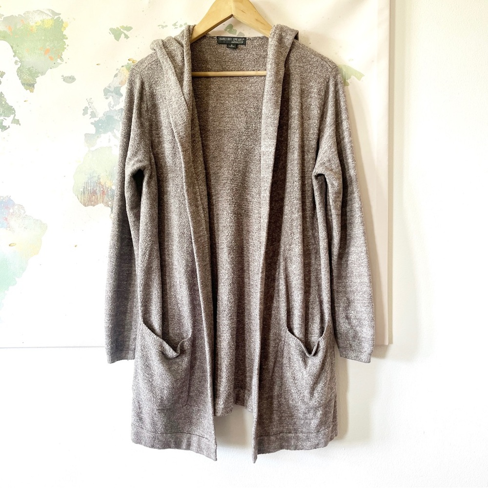 Barefoot Dreams Cardigan Medium Cozychic Lite Resort Graphite Stone Style 905
